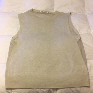 All Saints oatmeal sheer vest